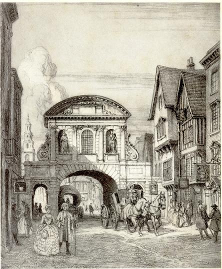 Temple Bar in 1720
