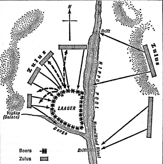 Diagram Of The Battle Of Blood River:16 December 1838