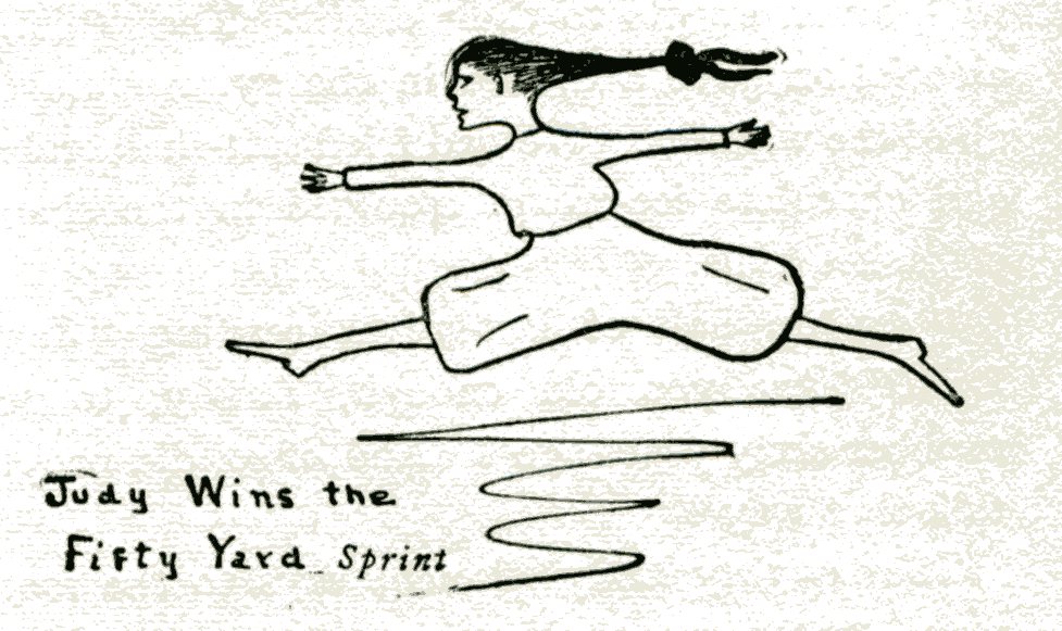 Judy wins sprint from 'Daddy-Long-Legs' by Jean Webster